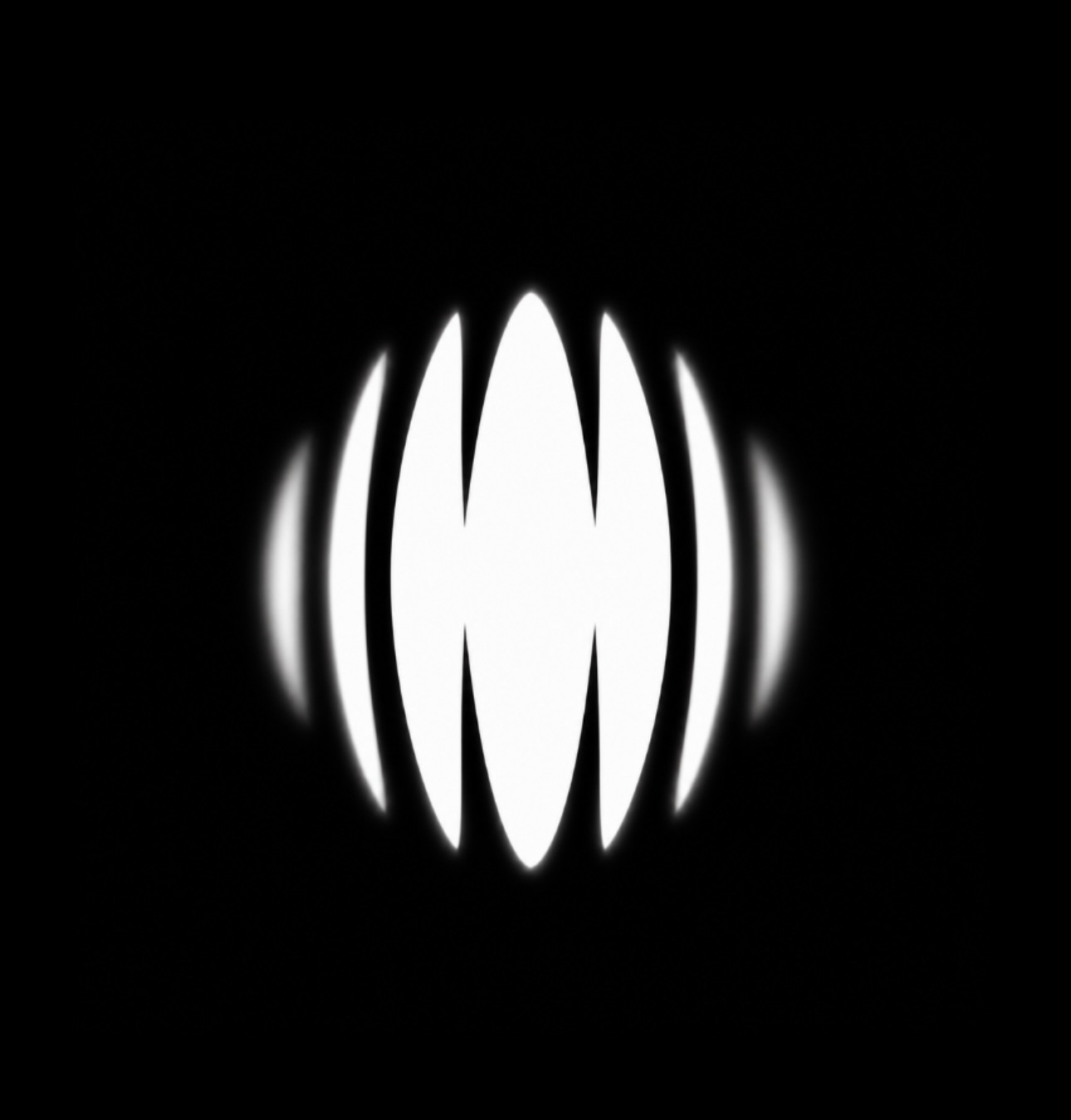 first logo attempt: glowing waveform mark